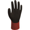 Arbeitsschutzhandschuhe rot schwarz 7/S Nitrilbeschichtung 13 Gauge-Nylonfutter