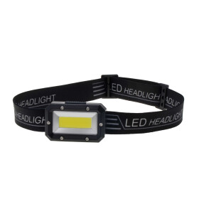 Filmer Stirnlampe 3W COB-LED schwarz 3 Funktionen 200...