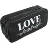 Doppelfaulenzer Schwarz LOVE MYSELF 20 x 6 x 9,5 cm 2 Fächer