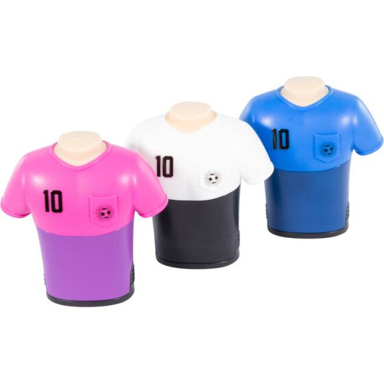 Doppelspitzer Radiergummi BLAU Fußballtrikot Design 3,5x6,5 x7cm 1 Stück Stylex