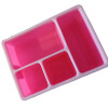 Sortierkasten Ablage Fächer Kasten ROSA für Stifte Lineal Karteikarten Notizblätter 18x13x9,6cm