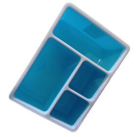 Sortierkasten Ablage Fächer Kasten BLAU für Stifte Lineal Karteikarten Notizblätter 18x13x9,6cm #1