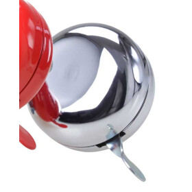 Fahrrad Glocke Klingel SILBERFARBEN Ding Dong 80 mm Stahl...