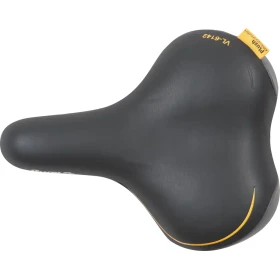 Trekking Sattel Fahrrad Damen Velo Plush schwarz/grau/gelb 26 x 20 x 8,5 cm