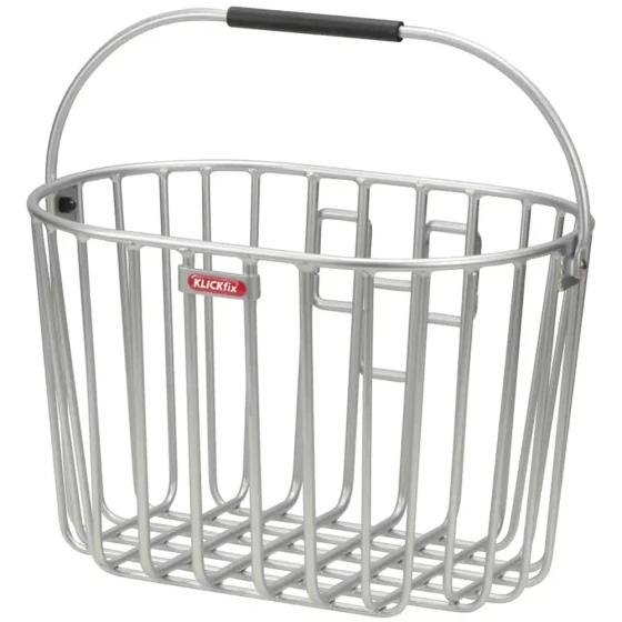 Lenker Korb Fahrrad silber KLICKfix Aluminium 16 Liter 7 kg 41 x 28 x 27 cm