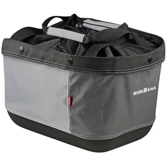 Shopper Alingo GT Stoff KLICKfix Bodenkupplung Racktime Gepäckträger grau/schwarz 39 x 30 x 28 cm