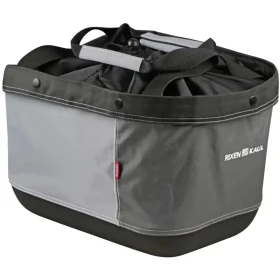 Shopper Alingo GT Stoff KLICKfix Bodenkupplung Racktime Gepäckträger grau/schwarz 39 x 30 x 28 cm