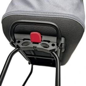 Shopper Alingo GT Stoff KLICKfix Bodenkupplung Racktime Gepäckträger grau/schwarz 39 x 30 x 28 cm