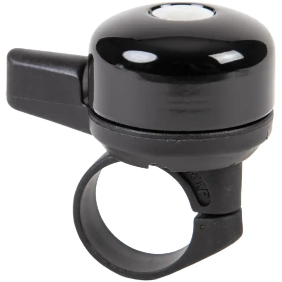 Alu Glocke Klingel Drehklöppel doppelter Klington Mounty Dany Oversize Lenker Ø 25,4 mm mattschwarz