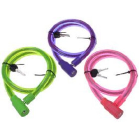 Fahrrad Spiralkabelschloss Stahlseil PVC ABS GRÜN...