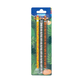 Bleistifte 3er Pack HB Dschungeltier Motive Giraffe Zebra Tiger