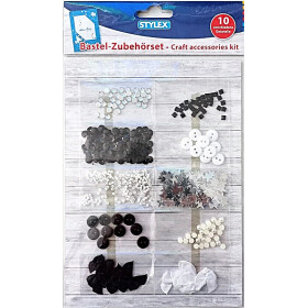 Bastel Zubehörset 10 verschiedene SCHWARZE Varianten...
